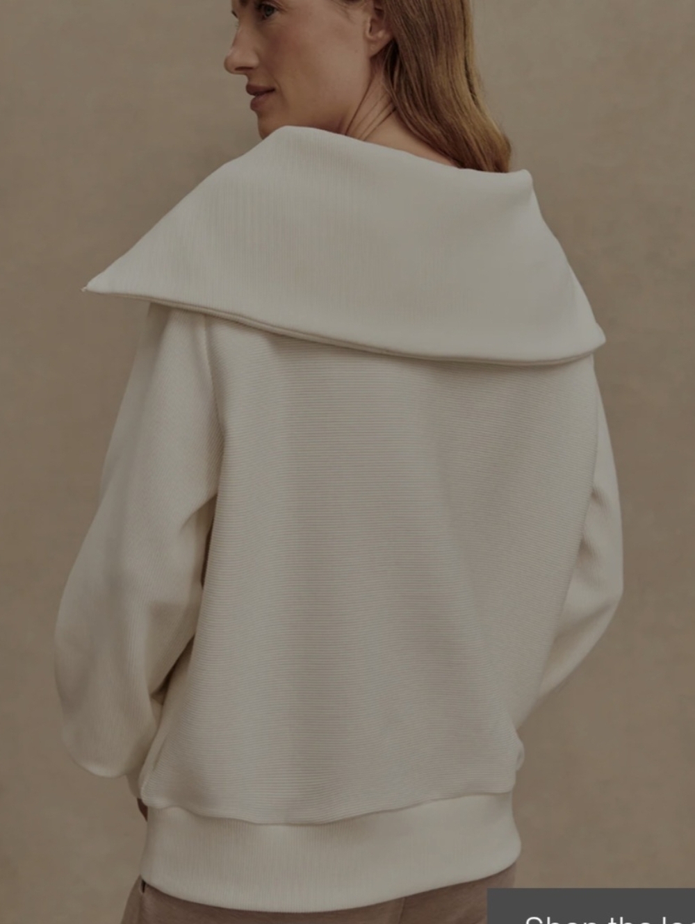Varley Vine Half-Zip Pullover Ivory Size M - Picture 4 of 4